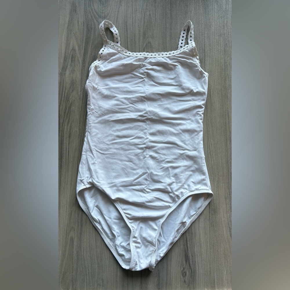 Wear Moi White Lace + Mesh Leotard